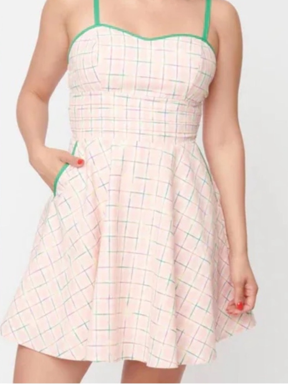 Unique Vintage Plaid Mini Dress Size 2X